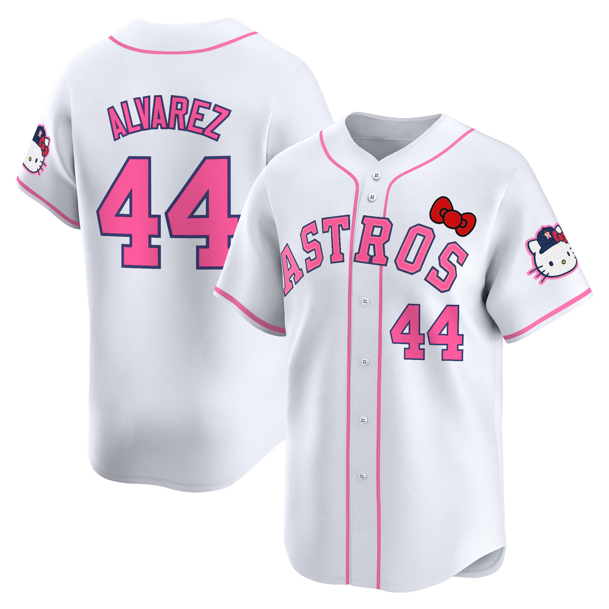 Yordan ÃƒÆ’Ã‚Âlvarez Youth's Houston Astros Hello Kitty Vapor Premier Limited White Jersey V2 - All Stitched