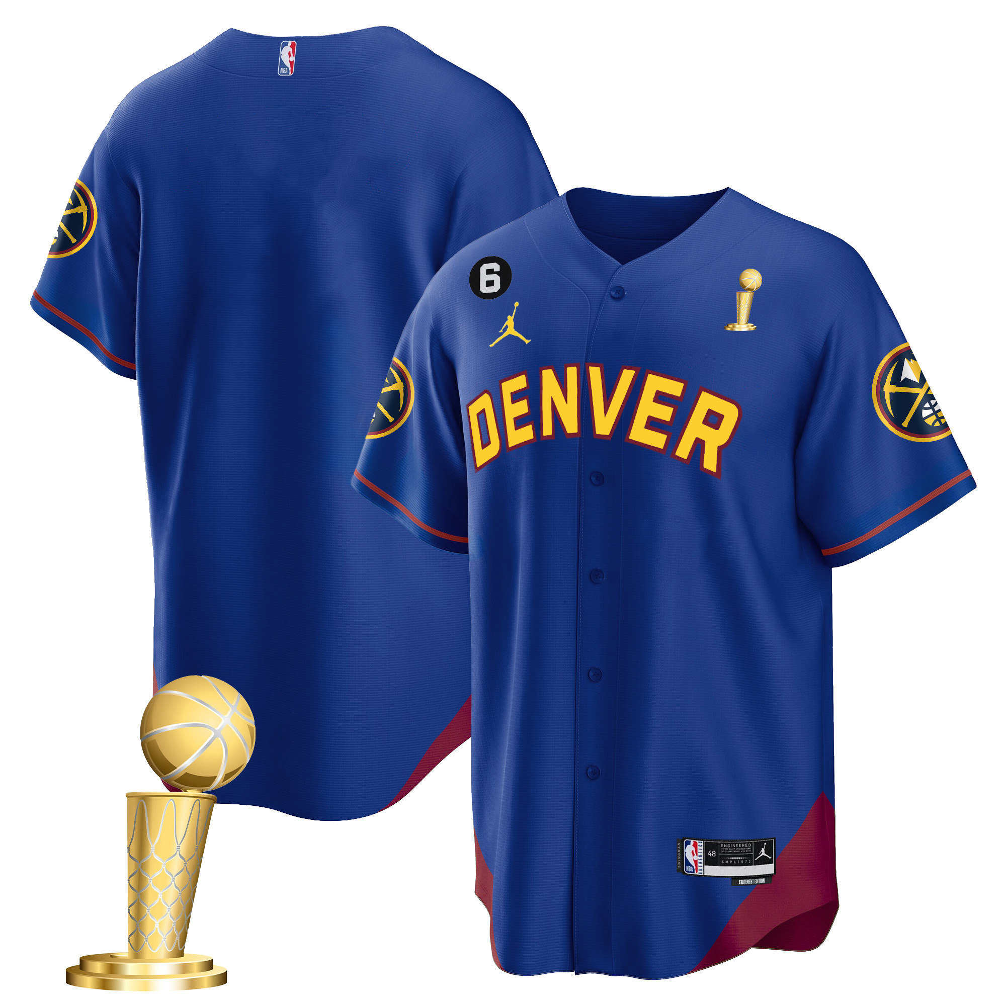 Youth's Denver Nuggets 2023 Champions Cool Base Statement Jersey - All Stitched