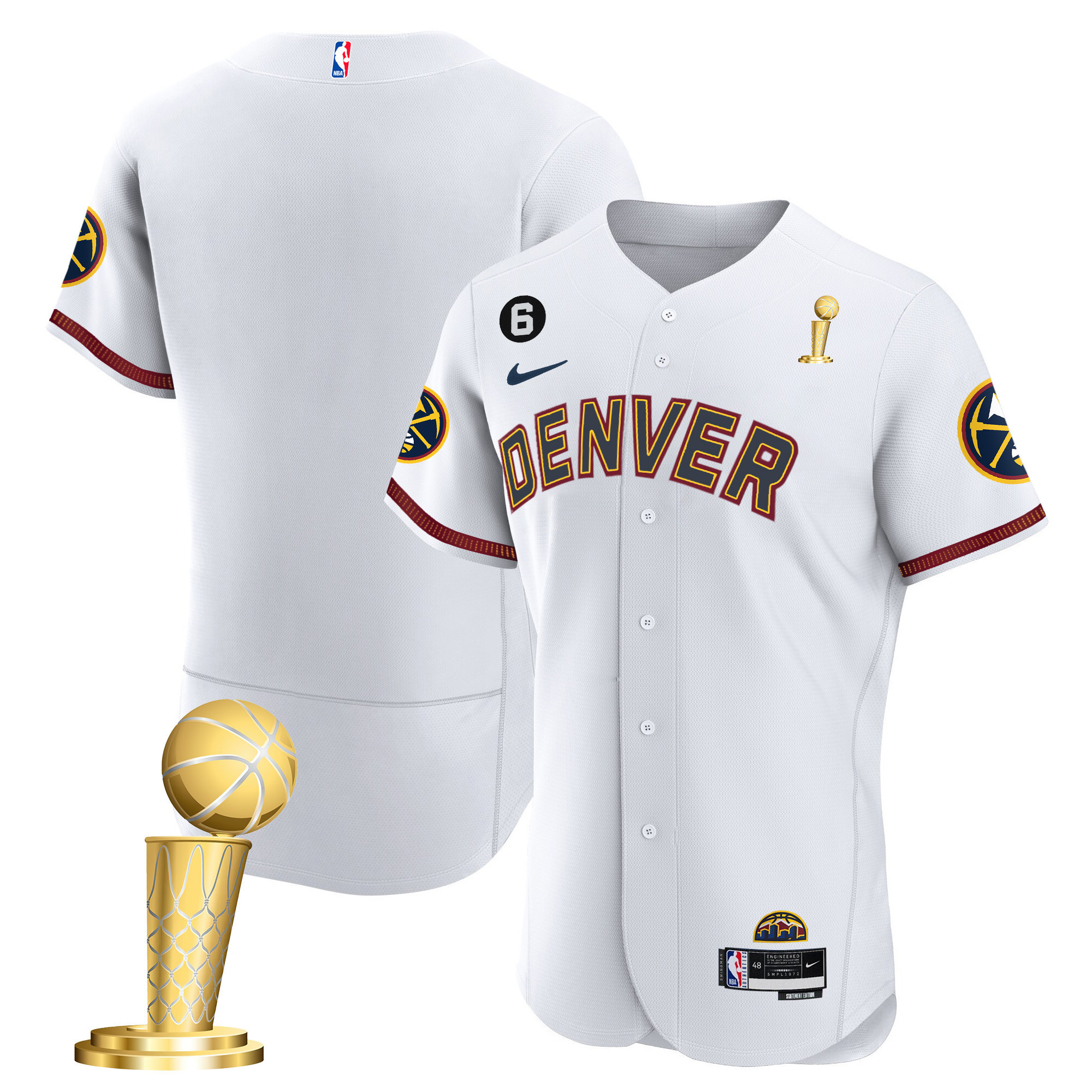 Youth's Denver Nuggets 2023 Champions Flex Base City Jersey - All Stitched