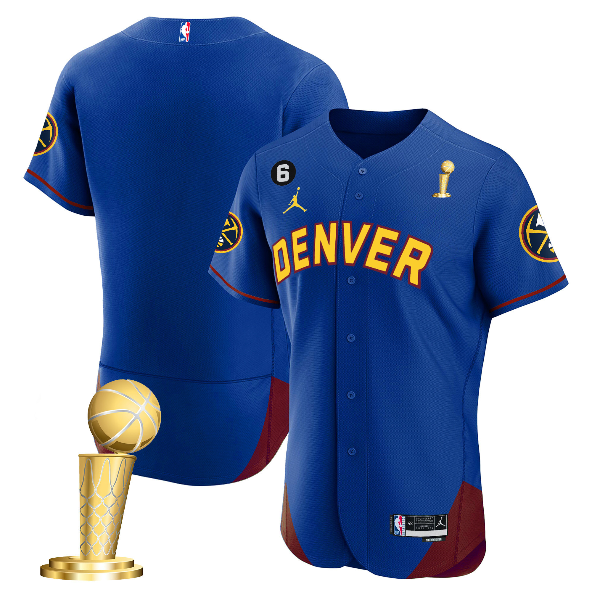 Youth's Denver Nuggets 2023 Champions Flex Base Statement Jersey - All Stitched