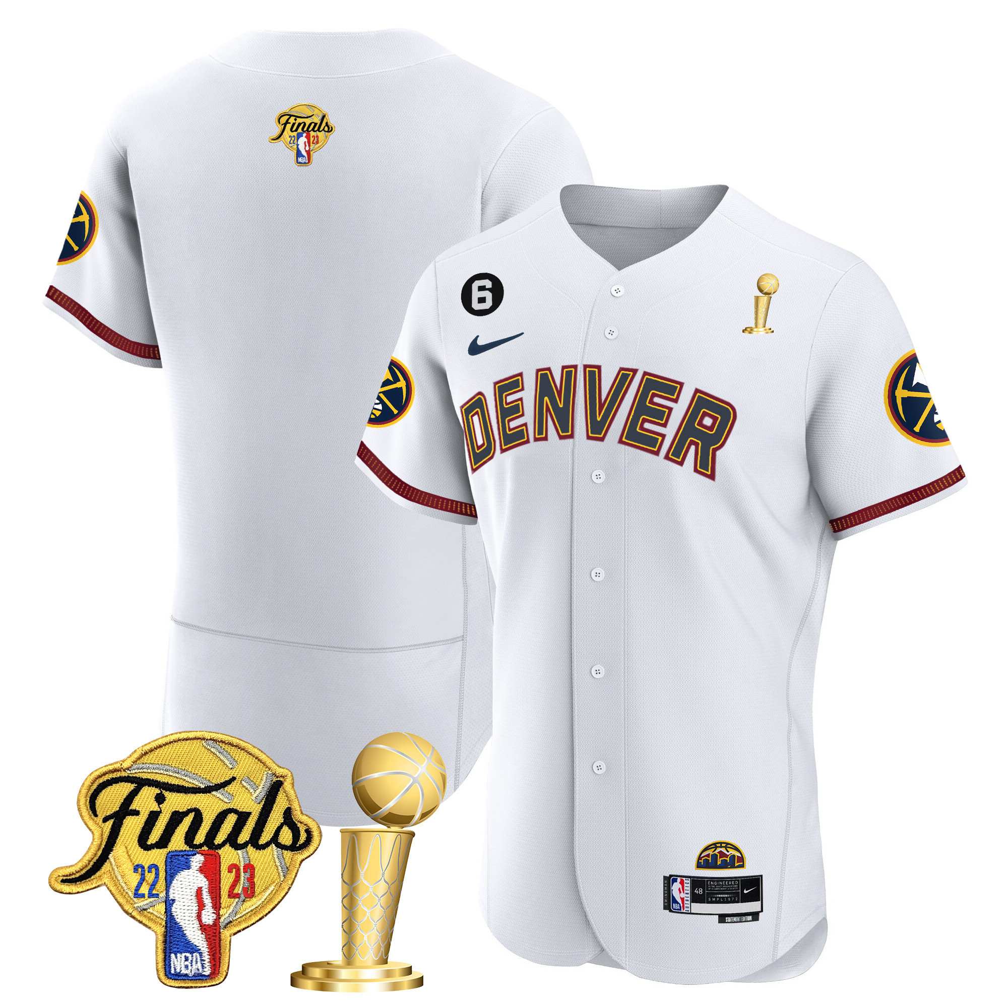 Youth's Denver Nuggets 2023 Finals & Champions Flex Base City Jersey - All Stitched