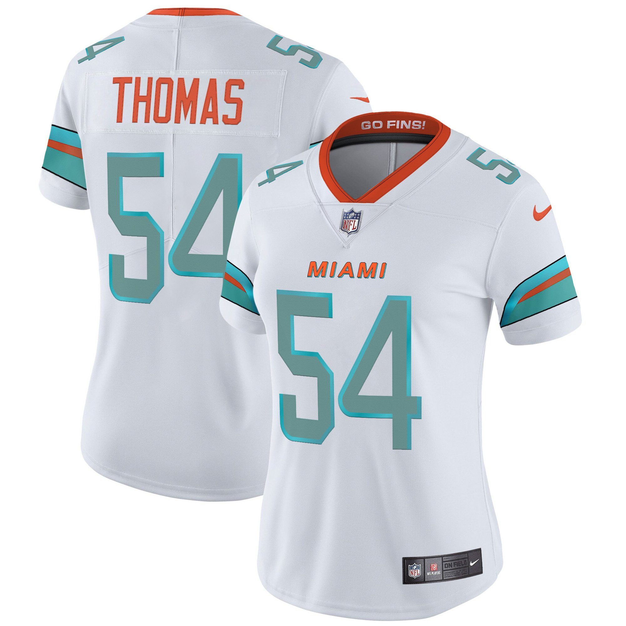 Zach Thomas Women's Miami Dolphins 2025 Rivalries Vapor Limited White Jersey - All Stitched