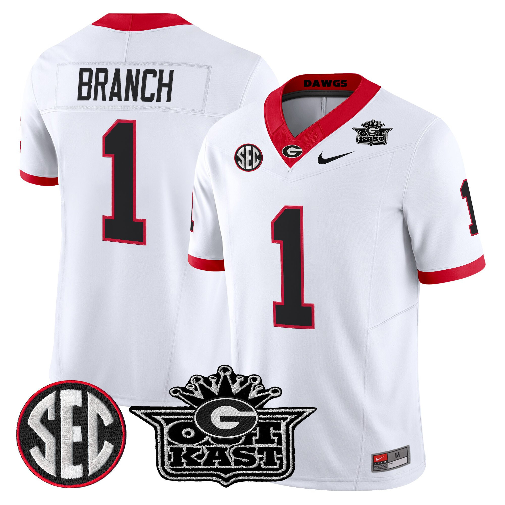 Zachariah Branch Men's Outkast x Georgia Bulldogs Vapor Limited White Jersey - All stitched