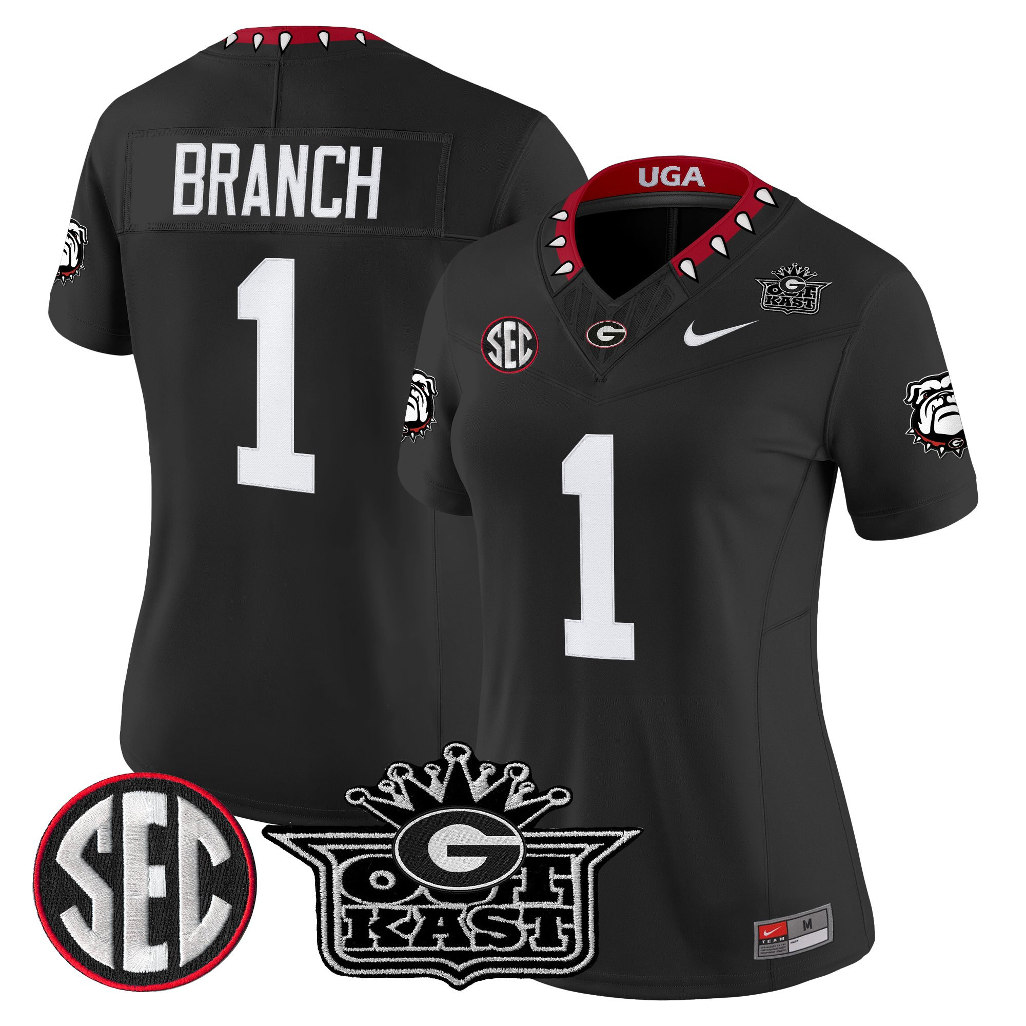 Zachariah Branch Women's Outkast x Georgia Bulldogs Vapor Limited Black Jersey - All stitched