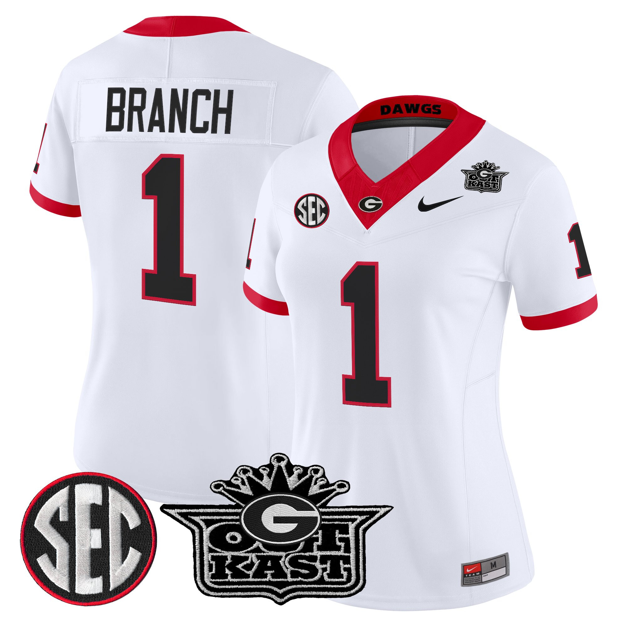 Zachariah Branch Women's Outkast x Georgia Bulldogs Vapor Limited White Jersey - All stitched