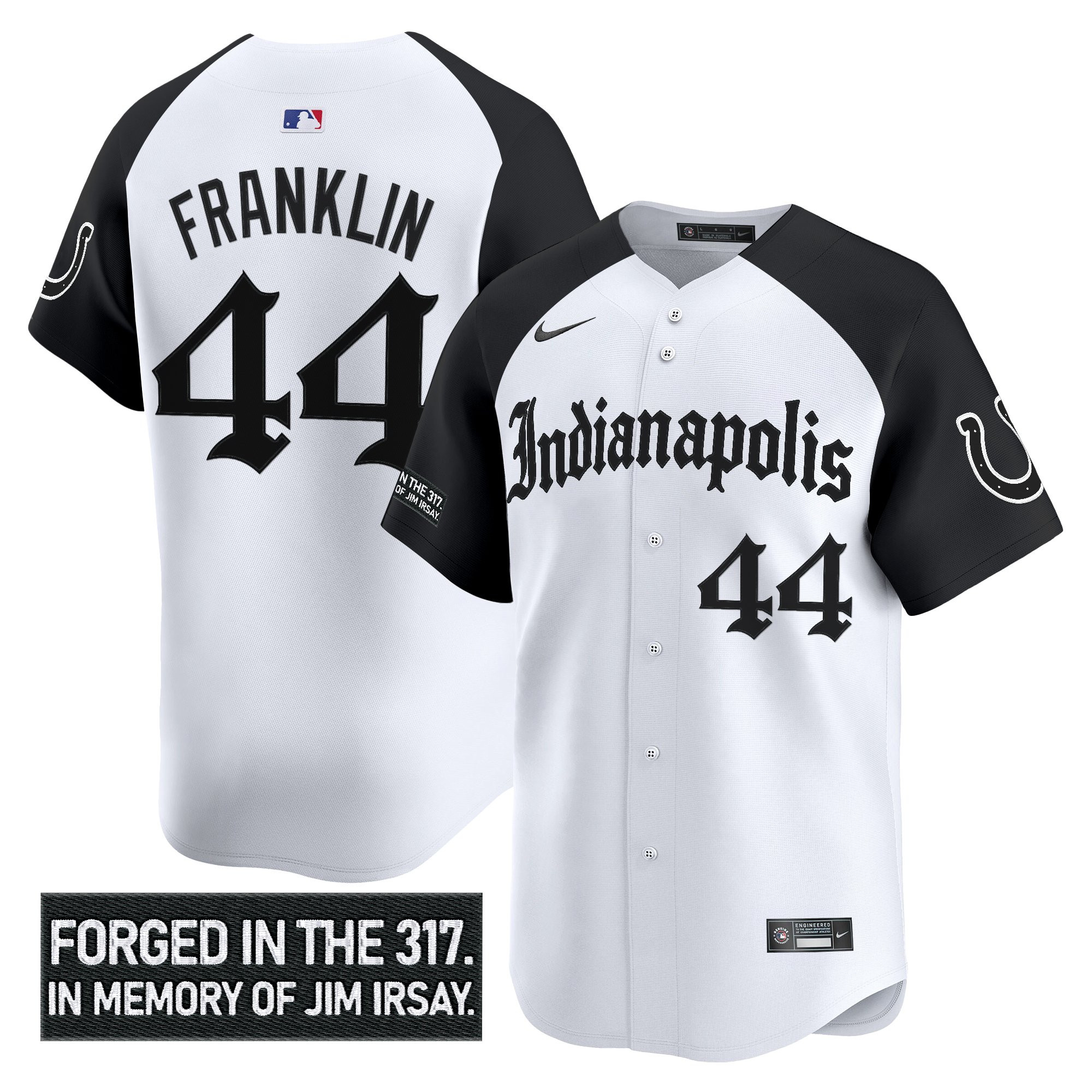 Zaire Franklin Men's Indianapolis Colts Jim Irsay Tribute Vapor Baseball Alternate Jersey - All Stitched