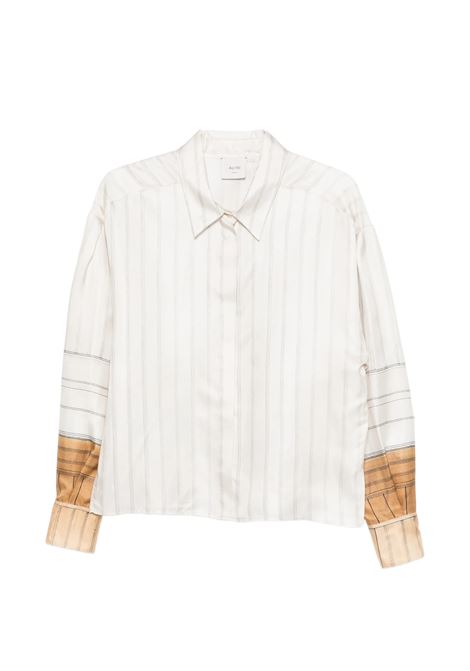 Camicia in 100% seta Alysi | Camicie e Bluse | 116231-P6063GESSO