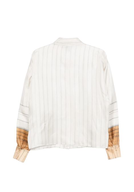 Camicia in 100% seta Alysi | Camicie e Bluse | 116231-P6063GESSO