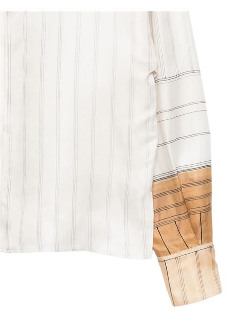 Camicia in 100% seta Alysi | Camicie e Bluse | 116231-P6063GESSO