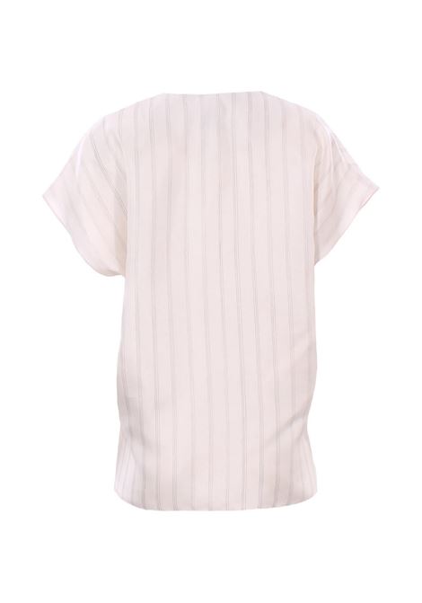 Blusa a maniche corte Alysi | Camicie e Bluse | 116232-P6063GESSO