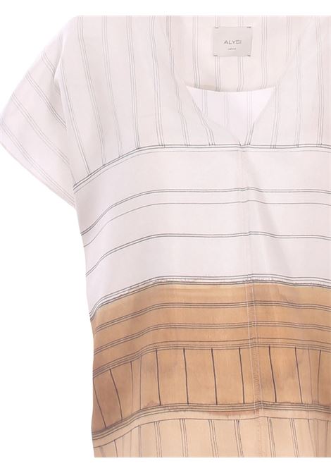 Blusa a maniche corte Alysi | Camicie e Bluse | 116232-P6063GESSO