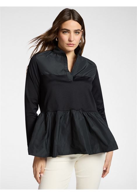 T-shirt bimaterica Elena Mirò | T-shirt | G070Z000588N033