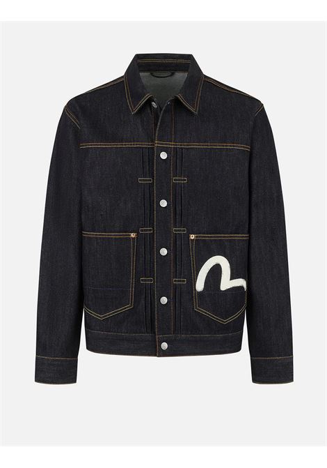 ht ecru seagull printed denim jacket - no wash - EVISU | Giacca | 2ESHTM5DJ1241INDX