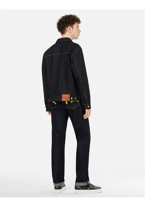 ht ecru seagull printed denim jacket - no wash - EVISU | Giacca | 2ESHTM5DJ1241INDX