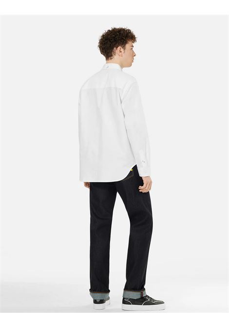 ht ls oxford shirt w black seagull print - no wash - EVISU | Camicia | 2ESHTM5SL1243WHTX