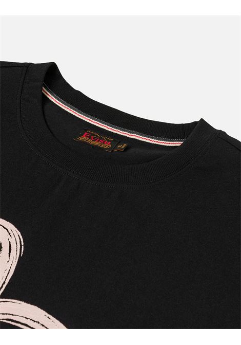 ht hand brush seagull printed ss tee - no wash - EVISU | T-shirt | 2ESHTM6TS1072BLKX