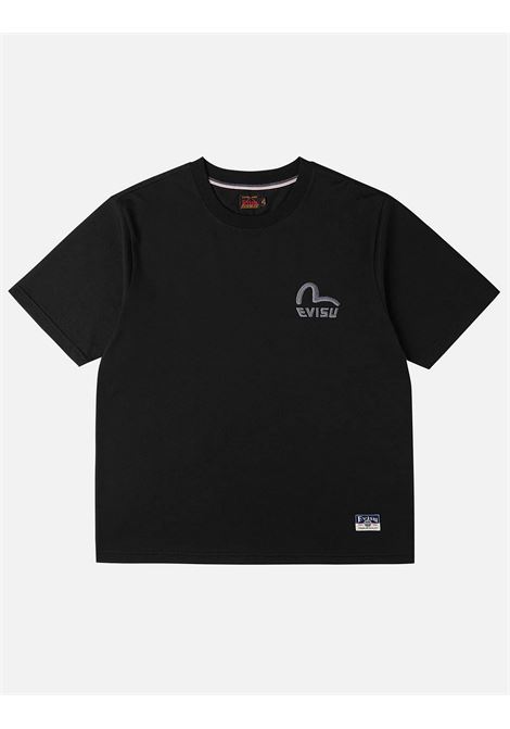 ht 2 tone emb logo ss tee - no wash - EVISU | T-shirt | 2ESHTM6TS1073BLKX