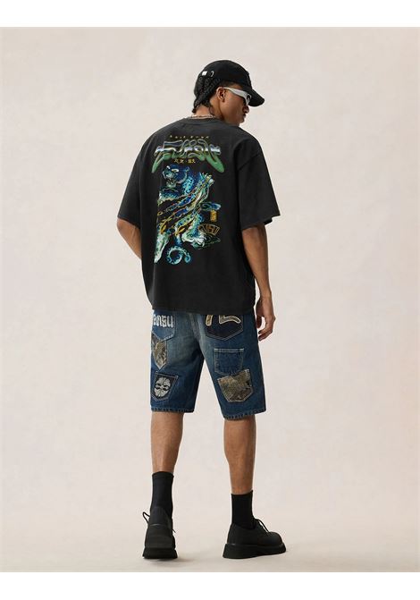 ht neon leopard printed ss tee - no wash - EVISU | T-shirt | 2ESHTM6TS1089BLKX