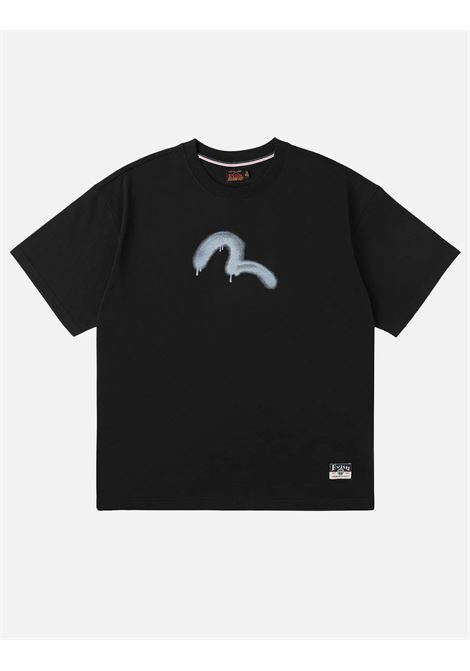 ht angel & graffiti slogan printed ss tee - no wash - EVISU | T-shirt | 2ESHTM6TS1105BLKX