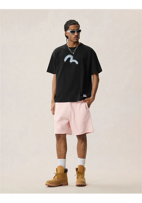 ht angel & graffiti slogan printed ss tee - no wash - EVISU | T-shirt | 2ESHTM6TS1105BLKX