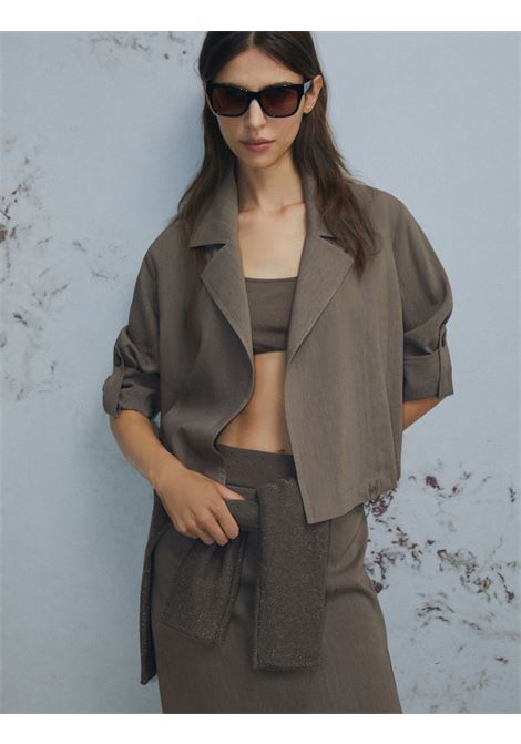 Giacca in viscosa e lino Marella Monochrome | Blazer | MLMPALCHI001