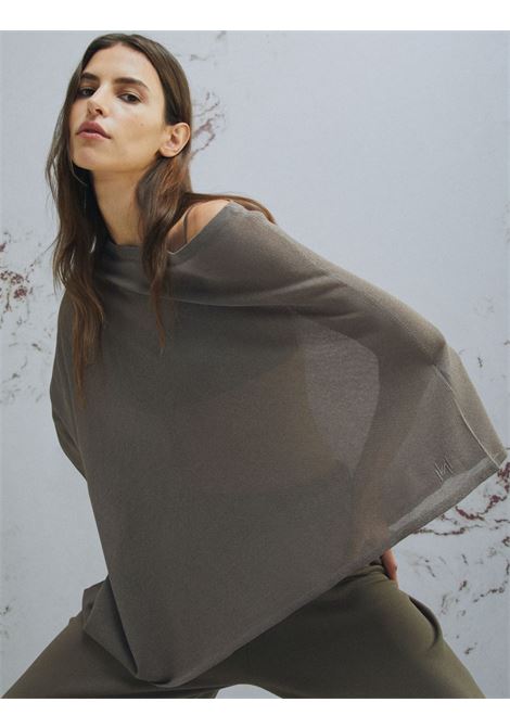 Maglia in filatoasimmetrico con punte a fazzoletto e logo ricamato sul fondo sinistro. Marella Monochrome | Maglia | MLMVELOCE001