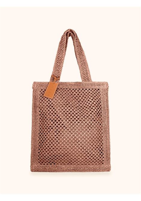 Borsa in rafia con chiusura con bottone e fodera interna.Dimensioni: 39 X 30 X 11 cm Me Fui | Borsa tote | SW0050PK