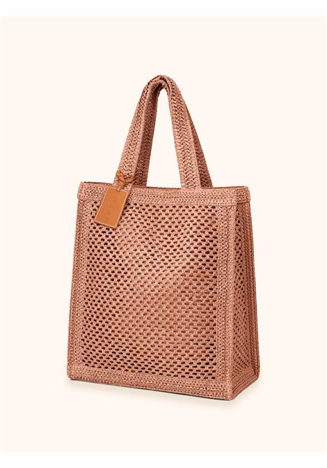 Borsa in rafia con chiusura con bottone e fodera interna.Dimensioni: 39 X 30 X 11 cm Me Fui | Borsa tote | SW0050PK