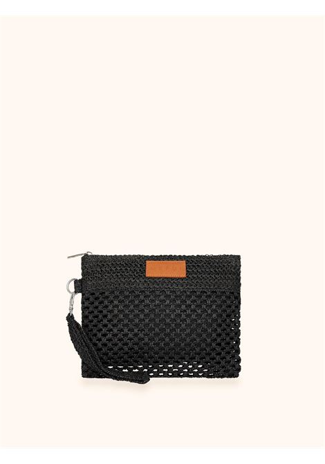 Pochette in rafia Me Fui | Pochette | SW0055BK