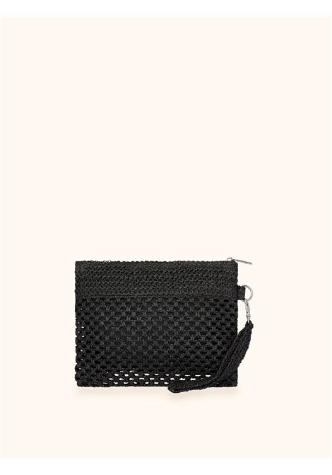 Pochette in rafia Me Fui | Pochette | SW0055BK