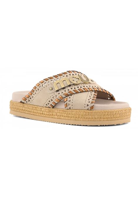 criss-cross sandal met.stitch Mou | Sandali | SW451013ACHLK