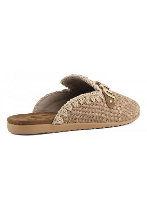 open heel ballerina raffia Mou | Sandali | SW731011KRDPBR