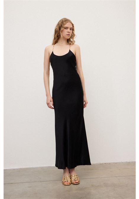 Abito lungo in raso ottod'Ame | Abito | DA5357NR