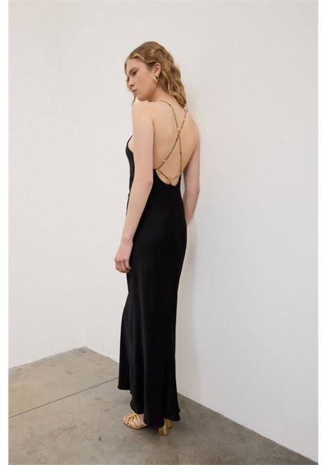 Abito lungo in raso ottod'Ame | Abito | DA5357NR