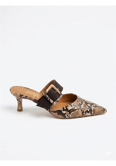 Mule con texture animalier Ovyè | Scarpe | IRB51PITBEIGE