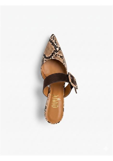 Mule con texture animalier Ovyè | Scarpe | IRB51PITBEIGE