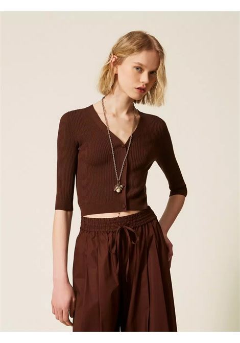 Cardigan in cotone e seta Twinset | Cardigan | 261TT318212110