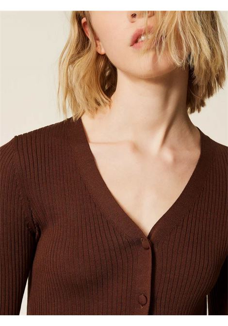 Cardigan in cotone e seta Twinset | Cardigan | 261TT318212110