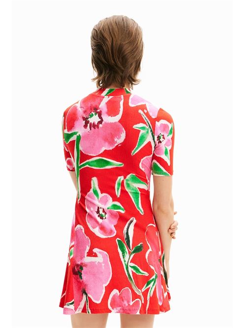 Abito corto pieghe fiori 24SWVK38 DESIGUAL | 24SWVK383000