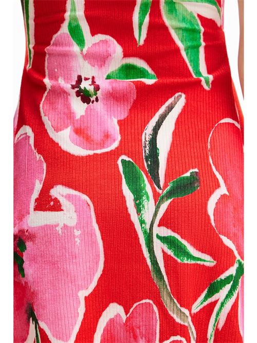 Abito corto pieghe fiori 24SWVK38 DESIGUAL | 24SWVK383000