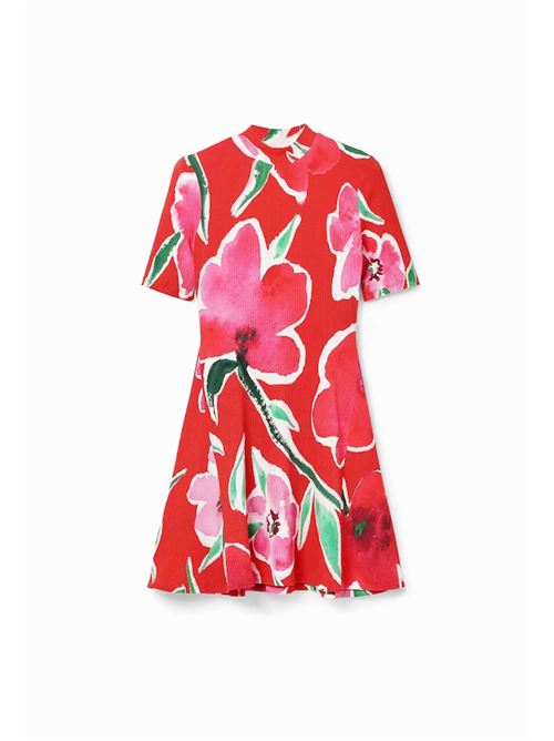 Abito corto pieghe fiori 24SWVK38 DESIGUAL | 24SWVK383000