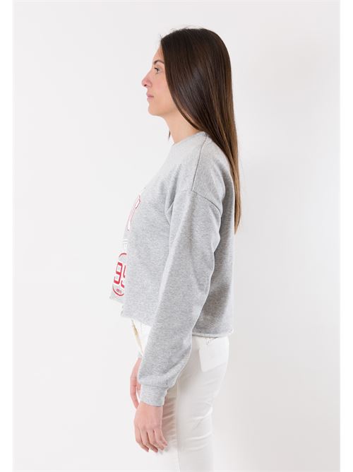 felpa colletto perline YM802 KONTATTO | YM802GRIGIO MEL-LIGHT GREY MELANGE