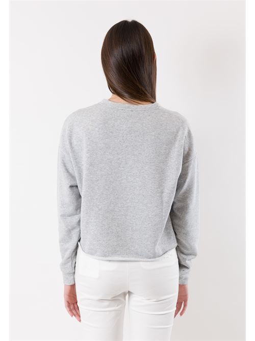 felpa colletto perline YM802 KONTATTO | YM802GRIGIO MEL-LIGHT GREY MELANGE