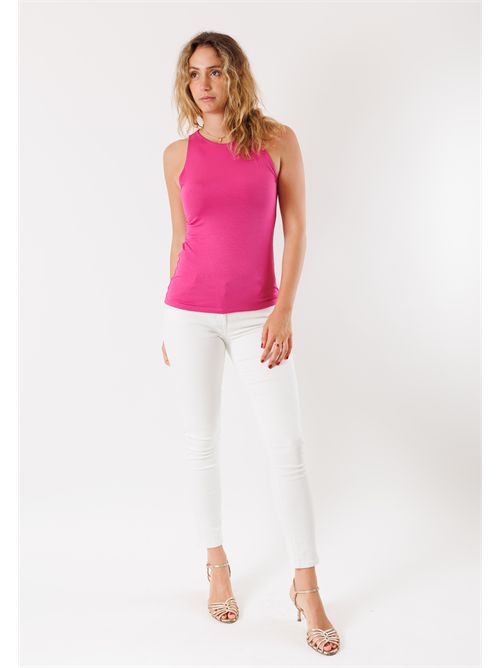 American neck tank top Viscose MR4010C KONTATTO | MR4010CCICLAMINO