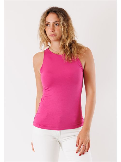 American neck tank top Viscose MR4010C KONTATTO | MR4010CCICLAMINO