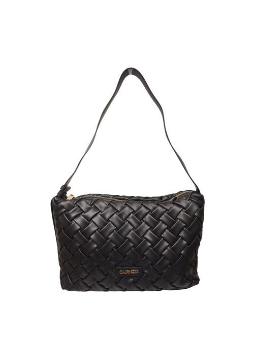 Borsa a tracolla in similpelle intrecciata C3YB1002 CAFE NOIR | C3YB1002NERO