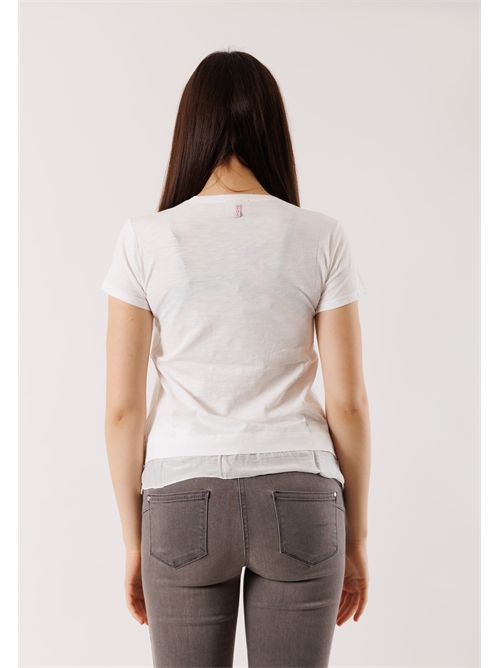 T-shirt morbida con inserto seta D42492 DEHA | D4249210001