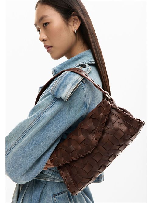 Borsa con patta in similpelle intrecciata 26SAXPA2 DESIGUAL | 26SAXPA26064