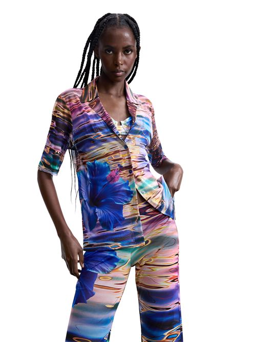 Watercolor floral patterned shirt 26SWCK02 DESIGUAL | 26SWCK025054