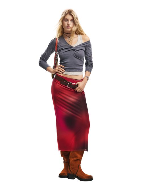 Gonna midi in tessuto tulle 26SWFK02 DESIGUAL | 26SWFK023098